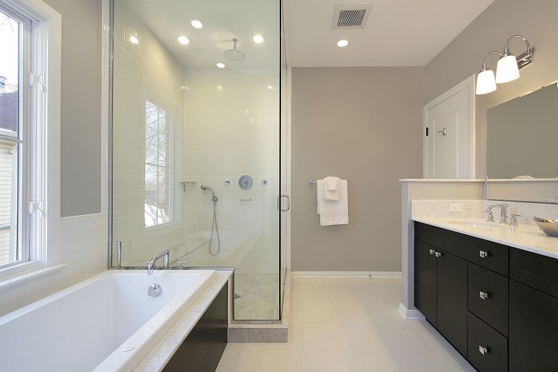 Stylish Bathroom with New Shower